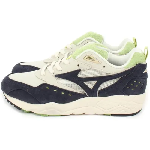 Sneakers, male, , Size: 8 US Navy Green White Sneakers for Men - Mizuno - Modalova