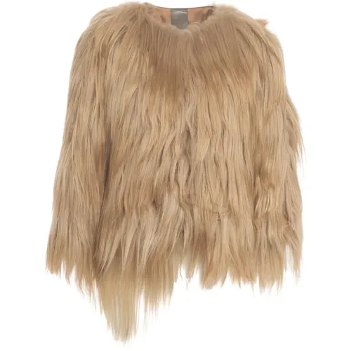 Faux Fur & Shearling Jackets, female, , Size: S Luxurious Faux Fur Jacket - Giorgio Brato - Modalova