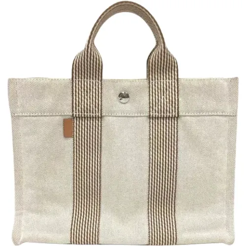 Pre-owned Tote Bags, female, , Size: ONE SIZE Pre-owned Cotton handbags - Hermès Vintage - Modalova