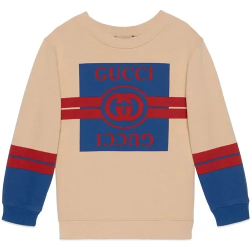 Gefilzter Baumwoll-Jersey-Sweatshirt - Gucci - Modalova