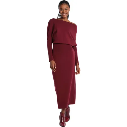 Rotes Janese Strickkleid , Damen, Größe: M - Simkhai - Modalova