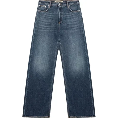 Wide Jeans with Carmel Wash , female, Sizes: W28 - Roy Roger's - Modalova