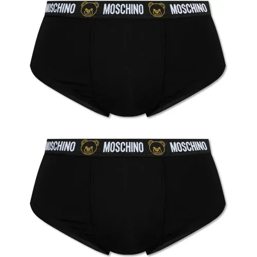 Bottoms, male, , Size: XS Two-pack briefs - Moschino - Modalova