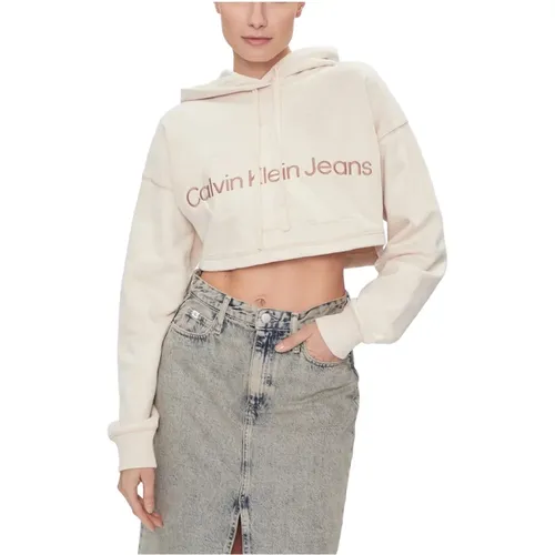Damen Kapuzenpullover , Damen, Größe: S - Calvin Klein Jeans - Modalova