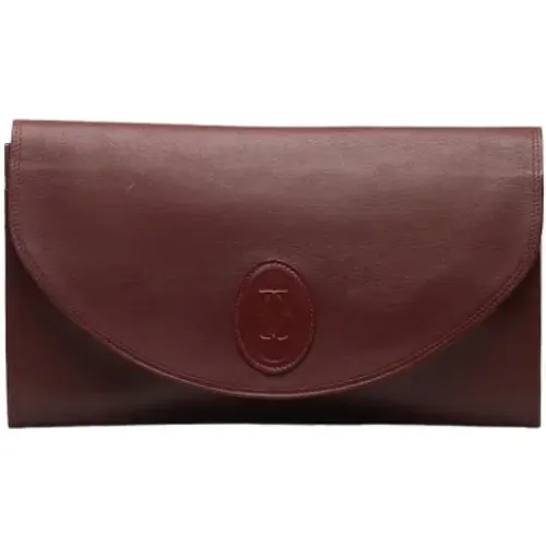 Pre-owned Clutches, female, , Size: ONE SIZE Pre-owned Leather clutches - Cartier Vintage - Modalova