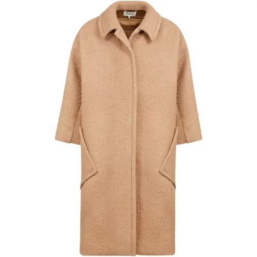 Oversized Wool Mohair Bouclé Coat , female, Sizes: XS - Maison Margiela - Modalova