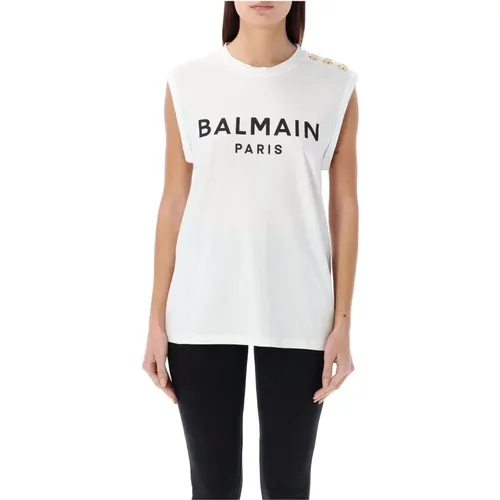 Tank Top Women's T-Shirt , female, Sizes: S - Balmain - Modalova
