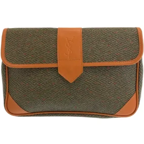 Pre-owned Clutches, male, , Size: ONE SIZE Pre-owned Canvas clutches - Yves Saint Laurent Vintage - Modalova