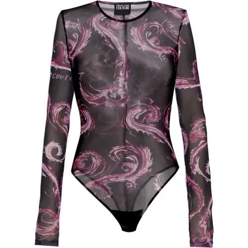 Body, female, , Size: M Bodysuit with Pattern - Versace Jeans Couture - Modalova
