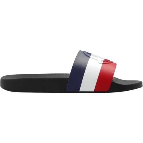 Sliders, male, , Size: 6 US ‘Basile’ rubber slides - Moncler - Modalova