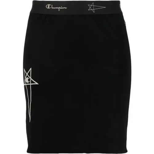 Elasticated Logo-Waistband Skirt , female, Sizes: L - Rick Owens - Modalova