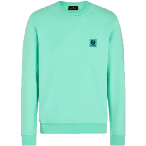 Minimalistischer Grüner Sweatshirt mit Phönix-Emblem - Belstaff - Modalova