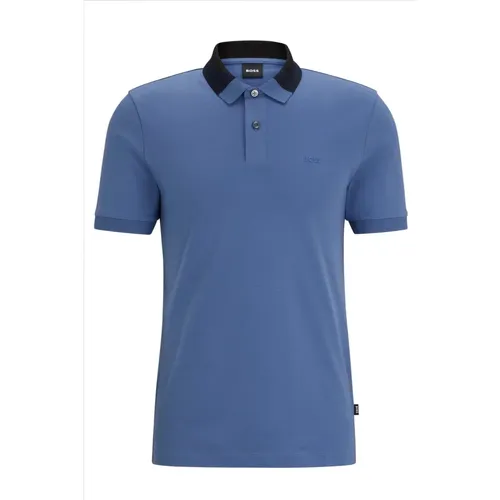Blaues Phillipson 116 Polo Shirt , Herren, Größe: L - Hugo Boss - Modalova