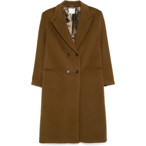 Wool Blend Double-Breasted Coat , female, Sizes: M, S - Forte Forte - Modalova