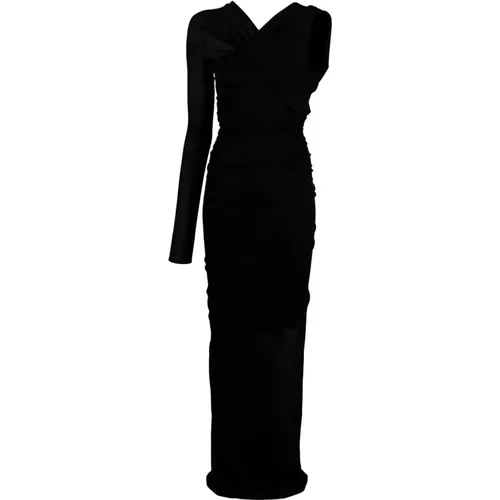 Asymmetric One-Sleeve Gown , female, Sizes: S - Saint Laurent - Modalova