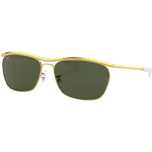 Gold Olympian II Deluxe Sunglasses , unisex, Sizes: 60 MM - Ray-Ban - Modalova