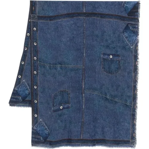 Denim Print Rechteck Schal - Faliero Sarti - Modalova