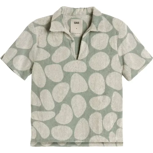 Gepunktetes Terry Shirt Inspiriert von Kieselsteinen , Damen, Größe: M - OAS - Modalova
