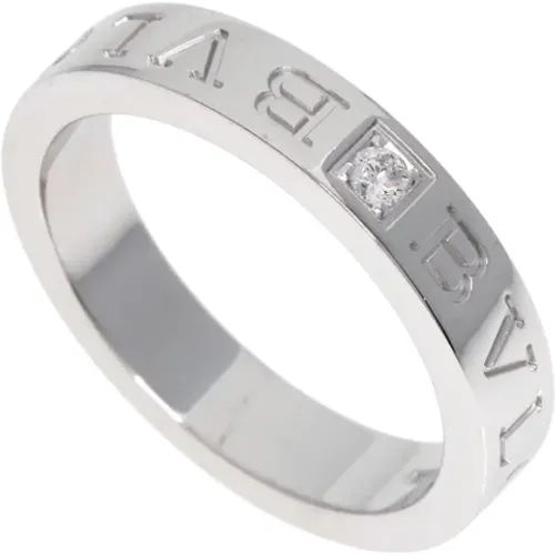 Pre-owned Jewellery, female, , Size: ONE SIZE Pre-owned White Gold rings - Bvlgari Vintage - Modalova