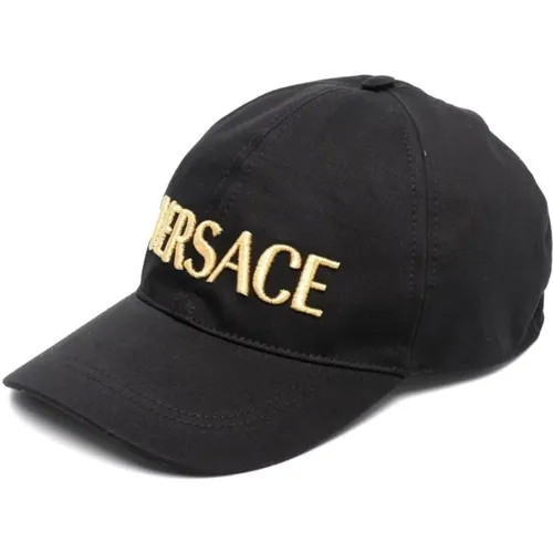 Embroidered Logo Baseball Cap , male, Sizes: 58 CM - Versace - Modalova