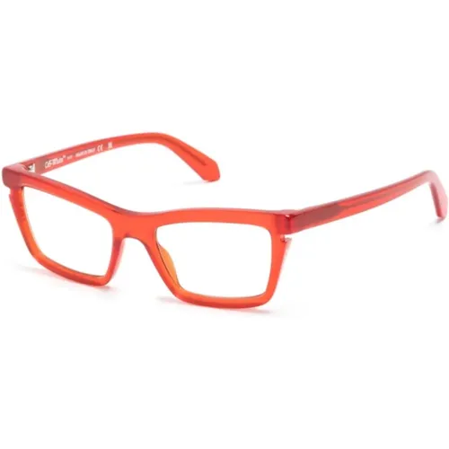 Rote Optische Brille Stylisches Must-Have , unisex, Größe: 54 MM - Off White - Modalova