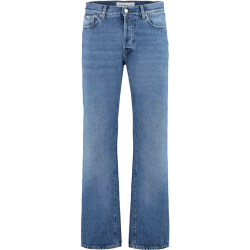 Straight-Leg-Jeans mit Kontrastnähten , Herren, Größe: W30 - DEPARTMENT FIVE - Modalova