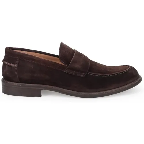 Braune Mokassin Schuhe , Herren, Größe: 42 EU - Sangiorgio - Modalova