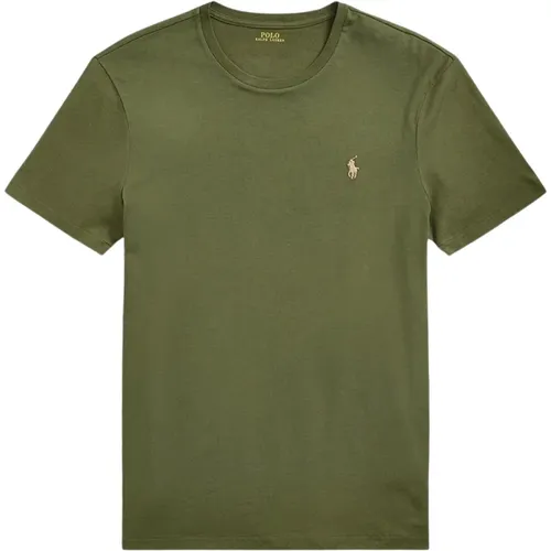 Kurzarm T-Shirt Grün , Herren, Größe: 2XL - Ralph Lauren - Modalova
