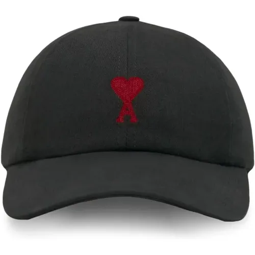 RED ADC Embroidery CAP , male, Sizes: ONE SIZE - Ami Paris - Modalova