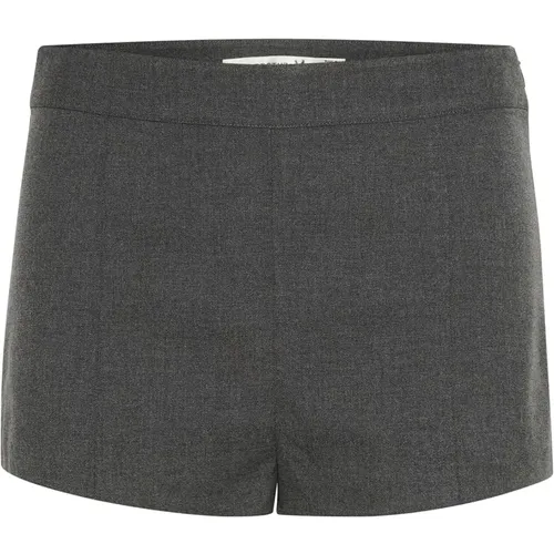 Hohe Taille Melange Shorts Dunkelgrau , Damen, Größe: XL - Gestuz - Modalova