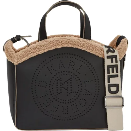 Taschen k/circle sp sm tote shearling 246w3084 - Karl Lagerfeld - Modalova