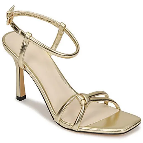 Goldener Absatzsandalenfolie , Damen, Größe: 39 EU - Only - Modalova