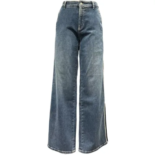 Jeans mit hoher Taille und ausgestelltem Bein - CAMBIO - Modalova