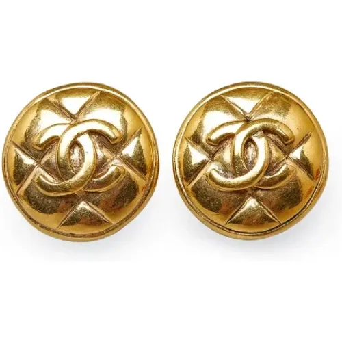 Pre-owned Jewellery, female, , Size: ONE SIZE Pre-owned Metal earrings - Chanel Vintage - Modalova