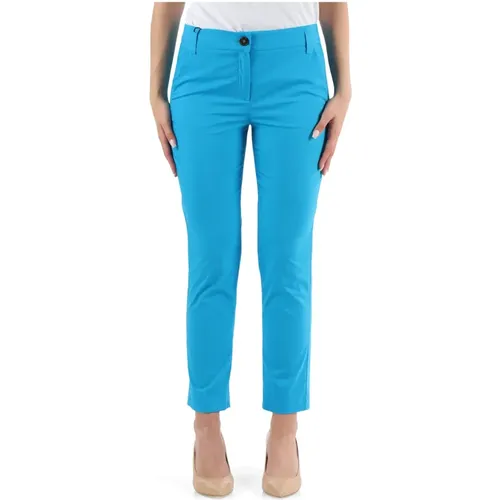 Cotton Poplin Pants with Button and Zip Closure , female, Sizes: XL, L, 2XS, XS, M - Emme DI Marella - Modalova