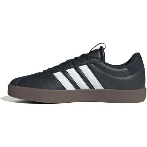 Klassische Court Sneakers Schwarz/Weiß/Gummi , Herren, Größe: 46 1/2 EU - Adidas - Modalova