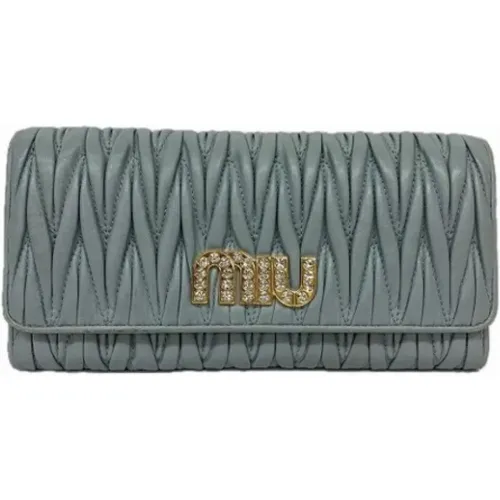 Pre-owned Wallets, female, , Size: ONE SIZE Pre-owned Leather wallets - Miu Miu Pre-owned - Modalova