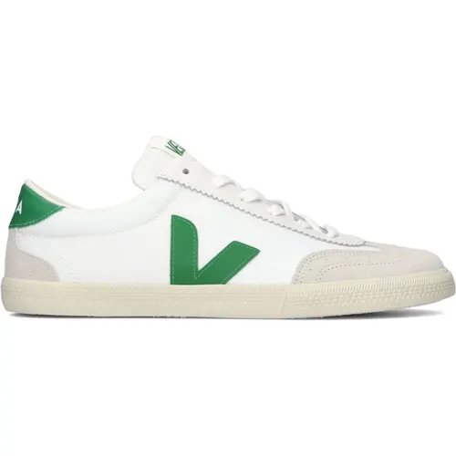 Herren Volley Sneakers Weiß Grün , Herren, Größe: 41 EU - Veja - Modalova