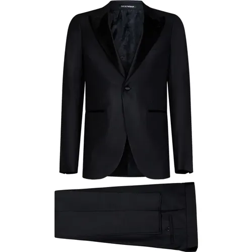 Single Breasted Suits, male, , Size: S Single Breasted Suit - Emporio Armani - Modalova