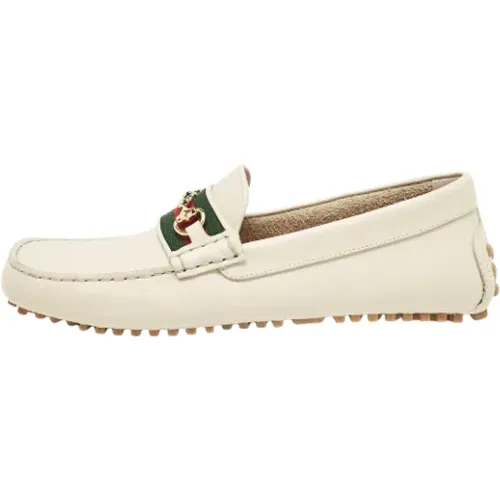 Pre-owned Flats, male, , Size: 7 US Pre-owned Leather flats - Gucci Vintage - Modalova