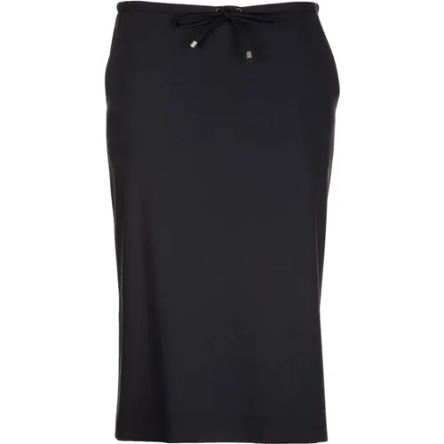 Classic Black Midi Pencil Skirt , female, Sizes: S - Aspesi - Modalova