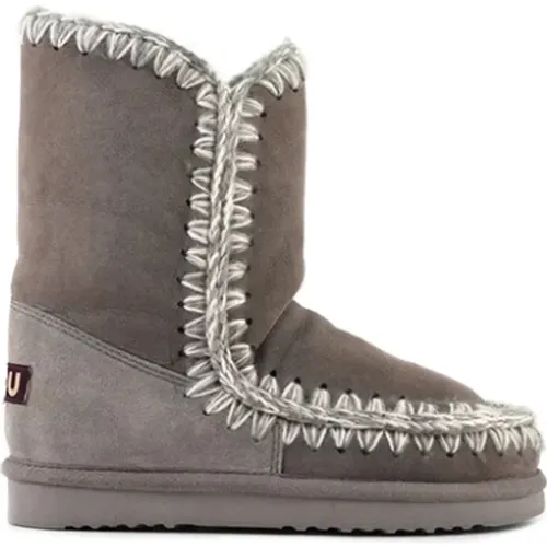 Suede Boots - Eskimo Grey , female, Sizes: 3 UK, 4 UK, 7 UK, 8 UK, 5 UK, 6 UK - Mou - Modalova