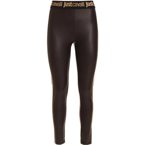 Leggings aus Kunstleder Slim Fit , Damen, Größe: 2XS - Roberto Cavalli - Modalova