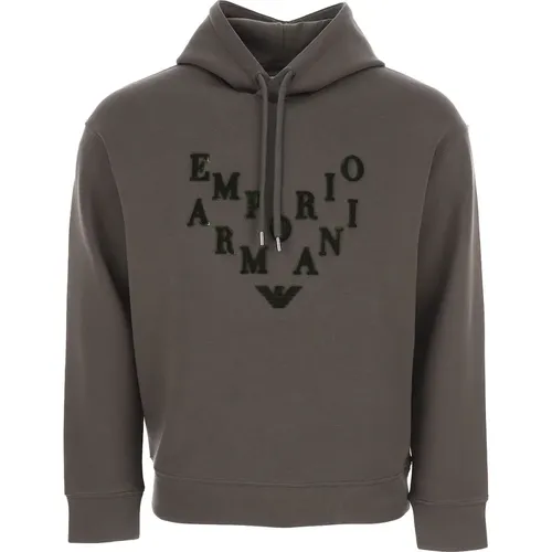 Braune Sweaters von Armani , Herren, Größe: L - Emporio Armani - Modalova