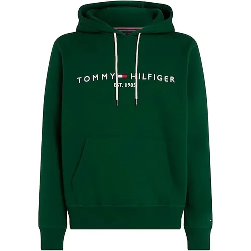 Grüner Pullover Baumwolle/Polyester Mischung Regular Fit , Herren, Größe: S - Tommy Hilfiger - Modalova