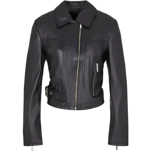 Leather Jacket , female, Sizes: M, L - Armani Exchange - Modalova