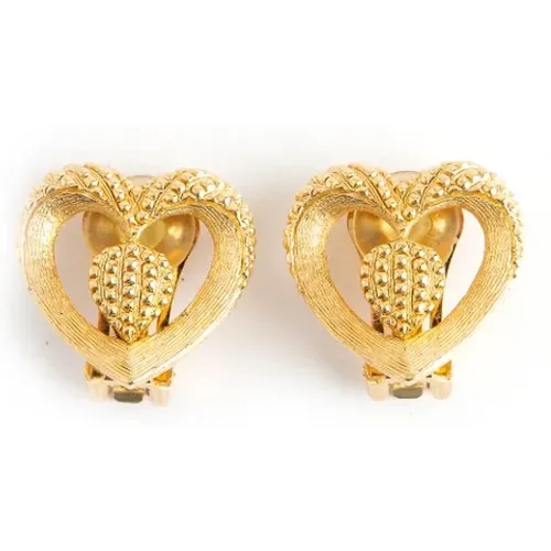 Pre-owned Jewellery, female, , Size: ONE SIZE Pre-owned Metal earrings - Dior Vintage - Modalova