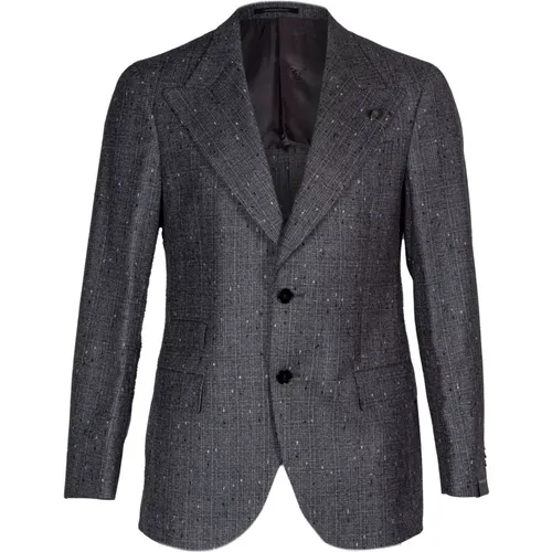 Blazers, male, , Size: M Wool Men's Suit, Single-Breasted, Regular Fit - Gabriele Pasini - Modalova