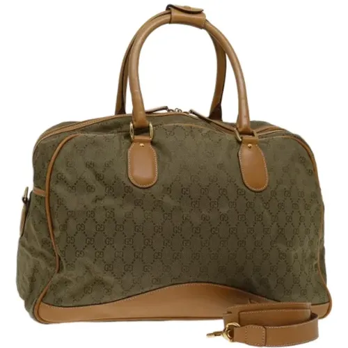 Pre-owned Weekend Bags, female, , Size: ONE SIZE Pre-owned Canvas travel-bags - Gucci Vintage - Modalova