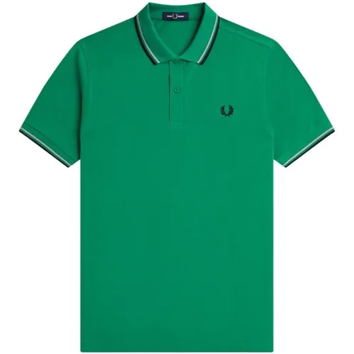 Polo Shirts, male, , Size: 2XL Twin Tipped Cotton Polo Shirt - Fred Perry - Modalova